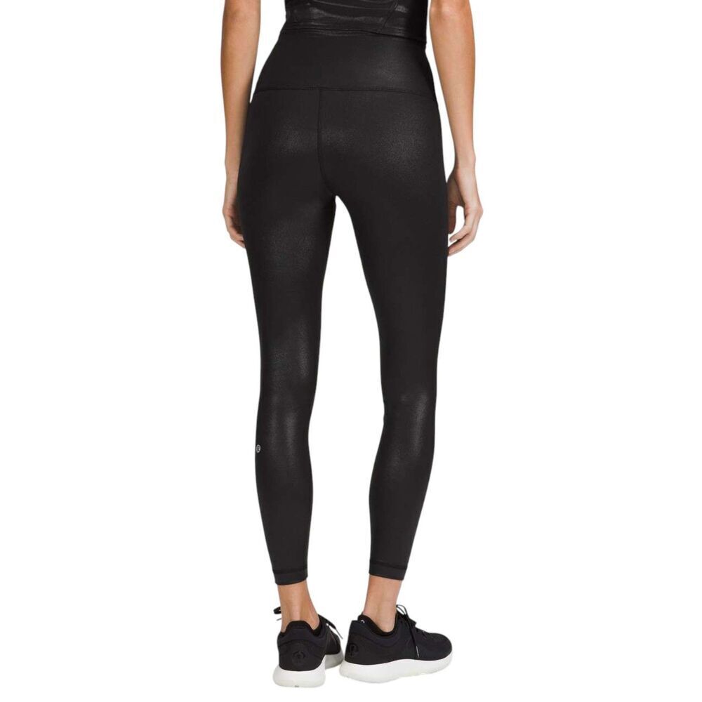 Lululemon Wunder Train High-Rise Tight 25" *Foil Radiate Foil Print Black - Picture 8 of 11